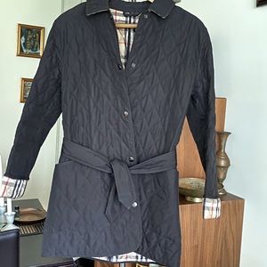 Burberry London Quilted Long Jacket